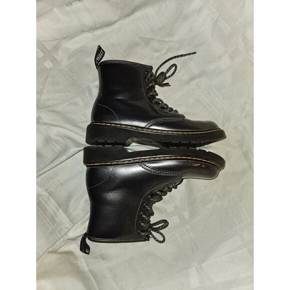 Dr Martens Boots Kids Size 3 Metallic Gray - Picture 9 of 10